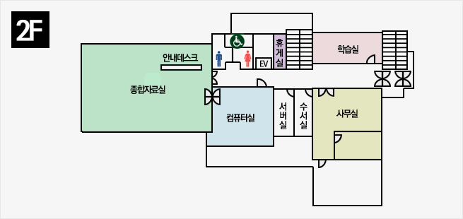 충무도서관 2층 안내도