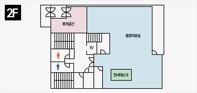 통영시립도서관 2층 안내도